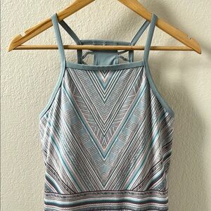 Prana Stylish Blue Patterned Women's Dress